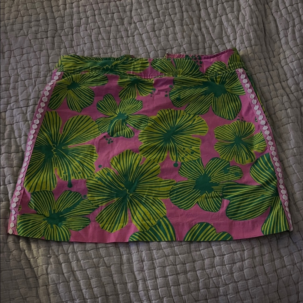 Floral Pink and Green Women's Skort